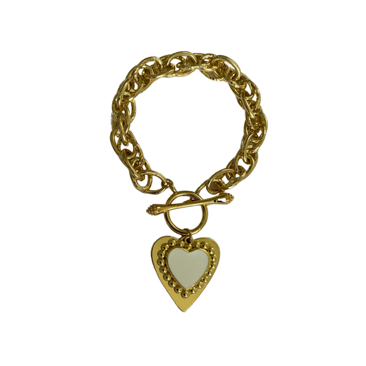 Pulsera Corazón Blanco